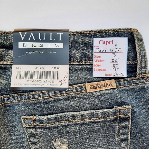 NWT Women's Jeans  Size 3 "JUST U.S.A. " - Picture 5 of 5